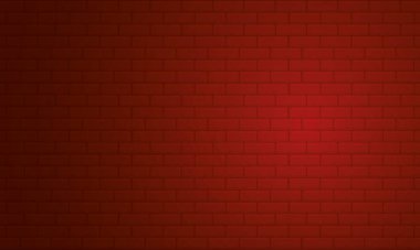 Kırmızı kil tuğla duvar arka planının klasik tonu. Kırmızı duvar arkaplanı. Tuğlanın yüzeyi siyah tırtıklı. Soyut duvar arkaplanı.