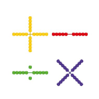 Abaküs boncuklu matematiksel işlem vektörü. Web tasarımı için abaküs oyuncak vektör simgesinin düz çizimi