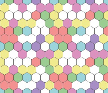 Detaylı renkli modern arı peteği pürüzsüz desen, sanat bal dokusu. Renkli bal peteği altıgen desenli. Yumuşak renklerde modern tasarım algısı.