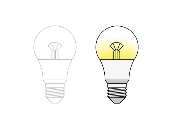 Light Bulb Line Icon Editable Strokes Concept Idea Solution Vector — Stock Vector