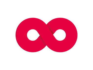 Sonsuzluk döngüsü logosu. Beyaz arkaplanda sonsuz renk vektör simgesi. Yuvarlak tekerlek logosu tasarla. Soyut vektör şablonu ayarlandı. Düğüm simgesi.