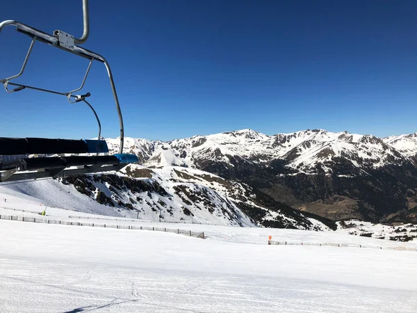 Hermosas Montañas Andorra Estación Esquí — Foto de Stock