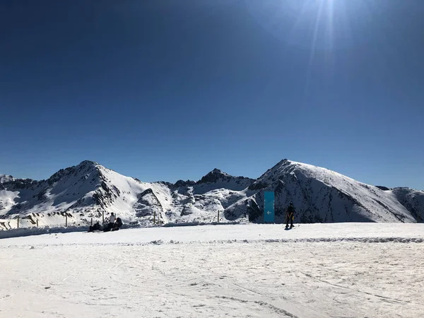 Hermosas Montañas Andorra Estación Esquí Alpes — Foto de Stock