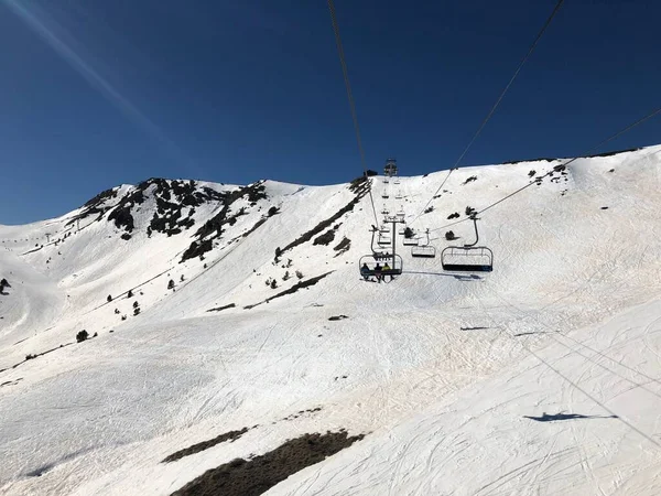 Talya Nın Güzel Dağları Levigno Kayak Merkezi Alpler — Stok fotoğraf