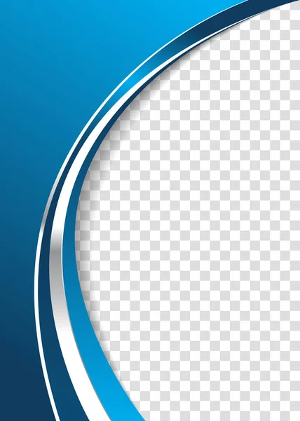 Blaue Abstrakte Business Hintergrund Vorlage Design Isoliert Auf Transparentem Hintergrund — Stockvektor