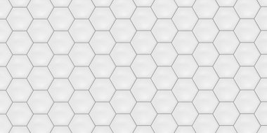 Beyaz altıgen seramik fayanslar. Modern kusursuz desen, beyaz renkli altıgen seramik fayanslar. 