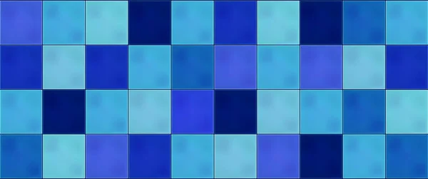 Piastrelle Ceramica Blu Mosaico Moderno Modello Senza Soluzione Continuità Parete — Vettoriale Stock