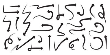 Çeşitli ok simgeleri seti. Ok koleksiyonu.