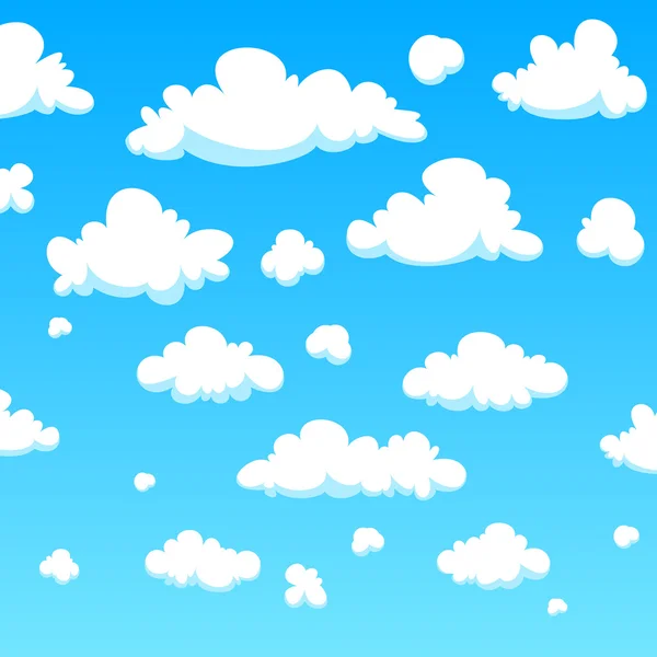 Nuages de dessins animés — Image vectorielle