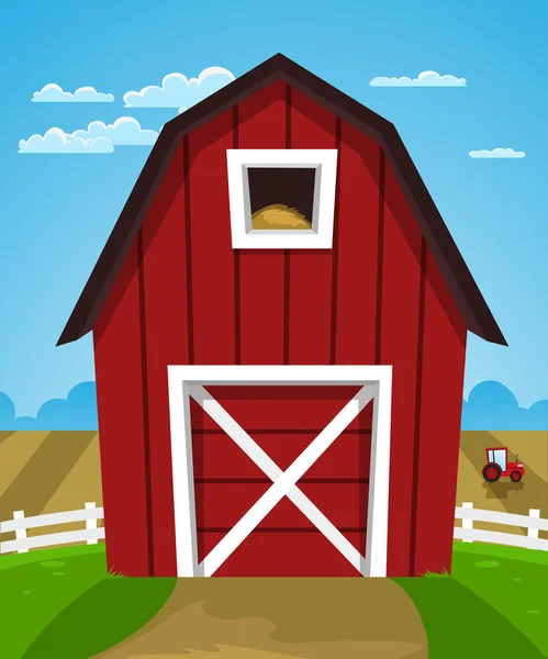 Granero Red Farm — Vector de stock