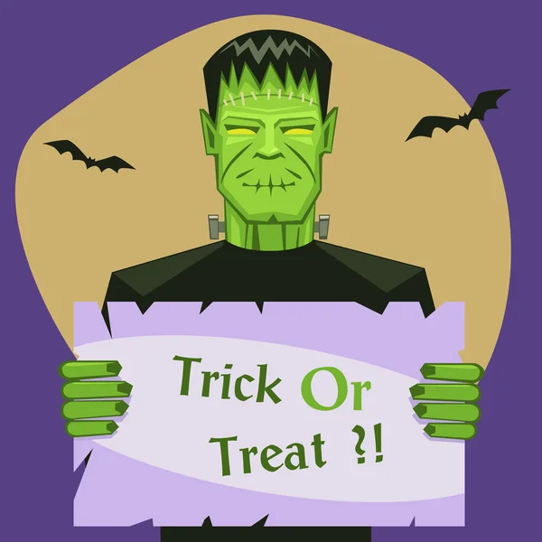 Bannière de maintien Frankenstein — Image vectorielle