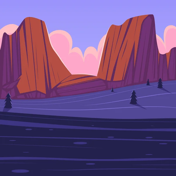 Paisaje de montaña — Vector de stock