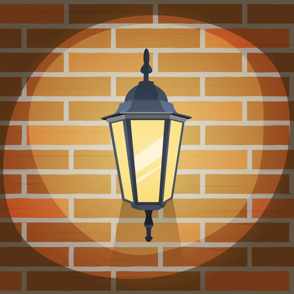 Lantern On The Wall — Stock Vector