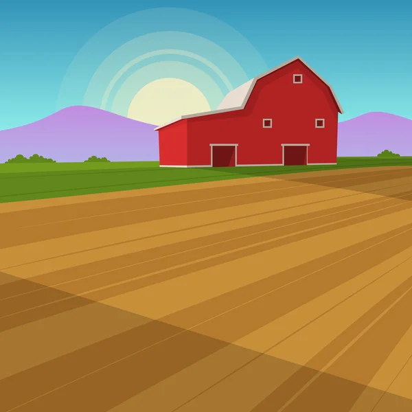 Farm Landscape — Stock Vector