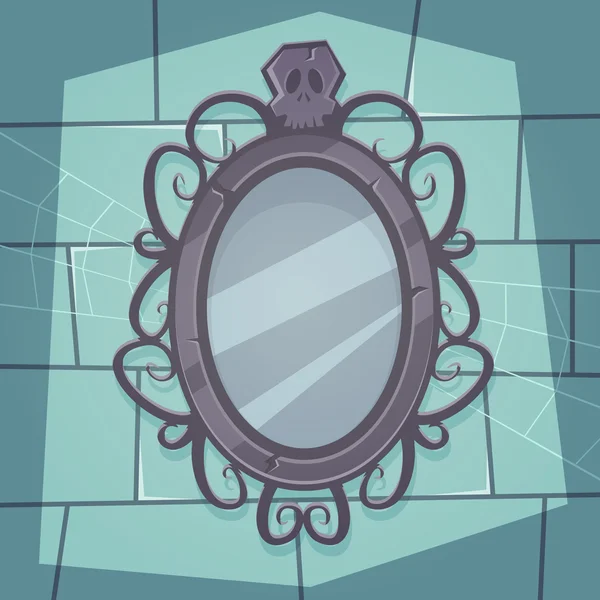 Griezelig spiegel — Stockvector