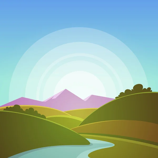 Paisaje de montaña — Vector de stock