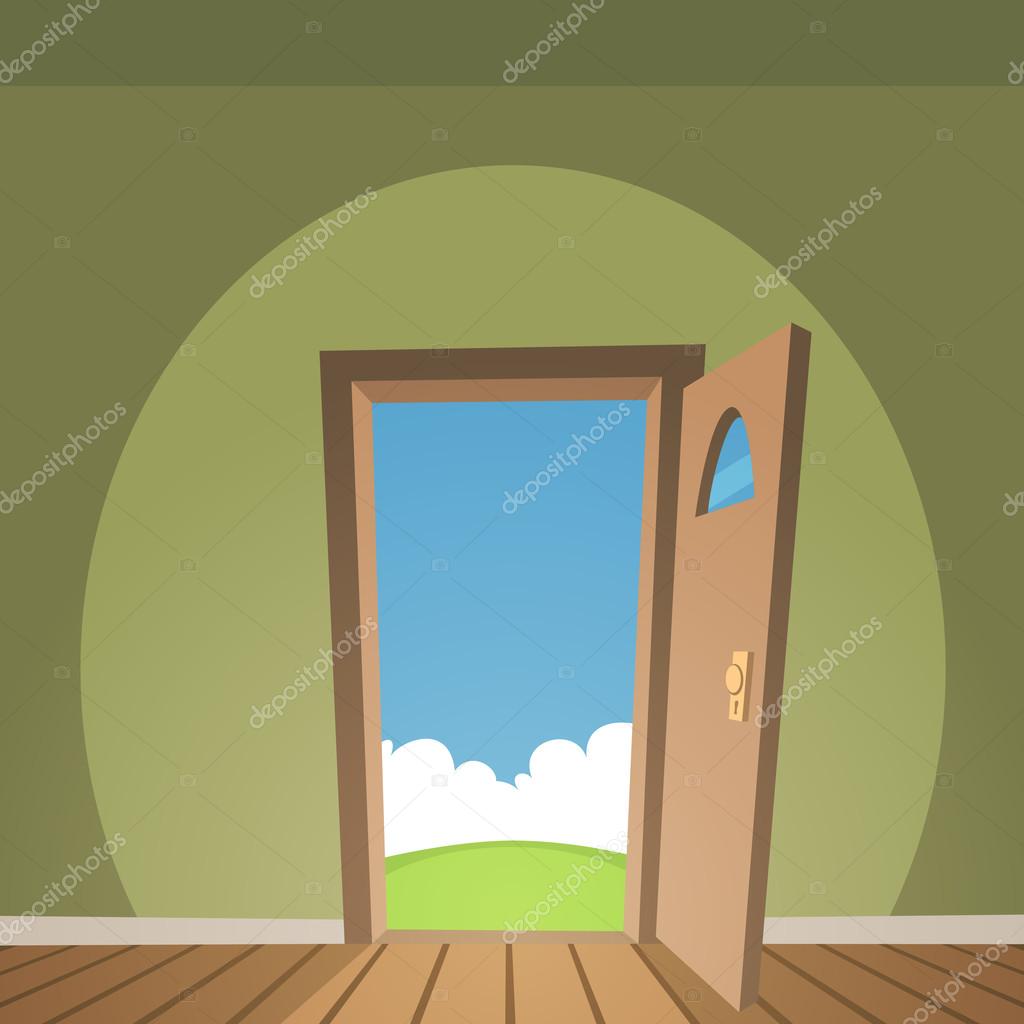 The open door cartoon hi-res stock photography and images - Alamy