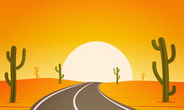 Camino del Desierto — Vector de stock