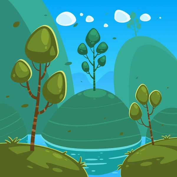 Fantasy Cartoon landschap — Stockvector