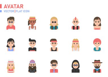 Web sitesi, uygulama, yazdırma, belge, poster tasarımı vs. için Avatar simgesi.