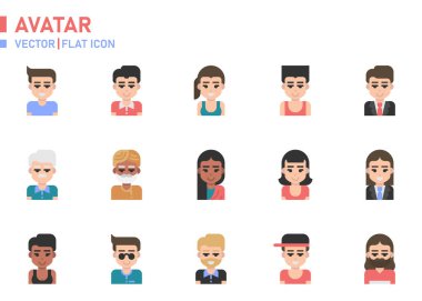 Web sitesi, uygulama, yazdırma, belge, poster tasarımı vs. için Avatar simgesi.