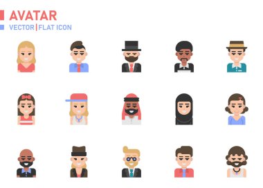 Web sitesi, uygulama, yazdırma, belge, poster tasarımı vs. için Avatar simgesi.