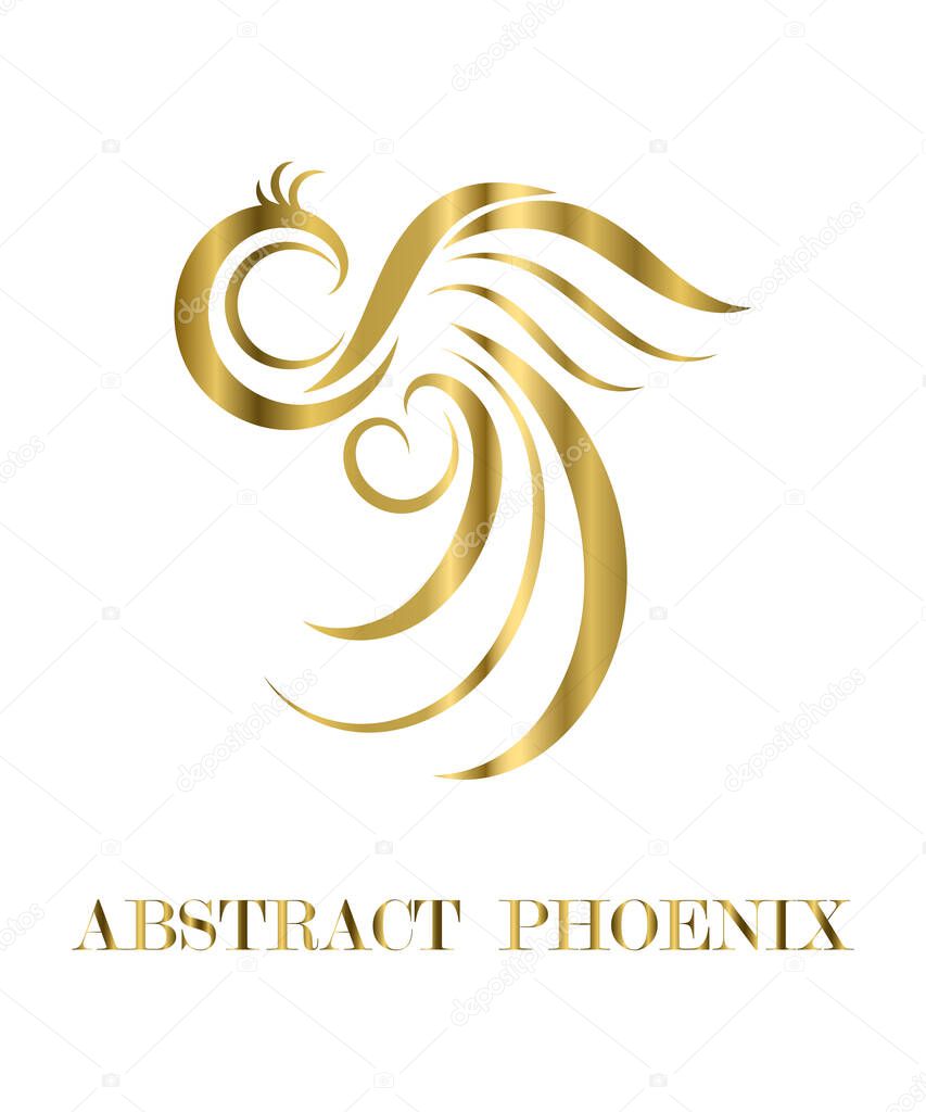 The abstract vector image of a Phoenix is suitable for making logos or decorations.