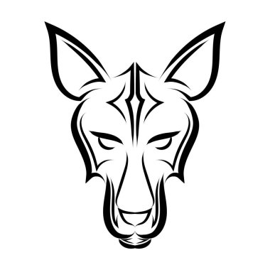 Siyah beyaz çizgili tilki kafası sanatı. Sembol, maskot, simge, avatar, dövme, tişört tasarımı, logo veya istediğiniz herhangi bir tasarım için iyi bir kullanım.