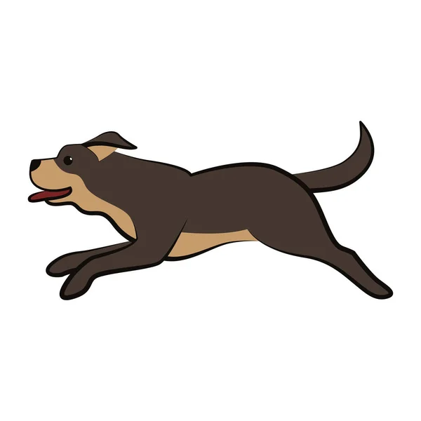 Cute Cartoon Vector Illustration Icon Big Dog Flat Style — Stock Vector