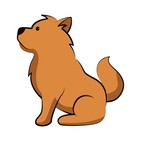 Chow Chow Dog Cute Cartoon Flat Design — Stock Vector