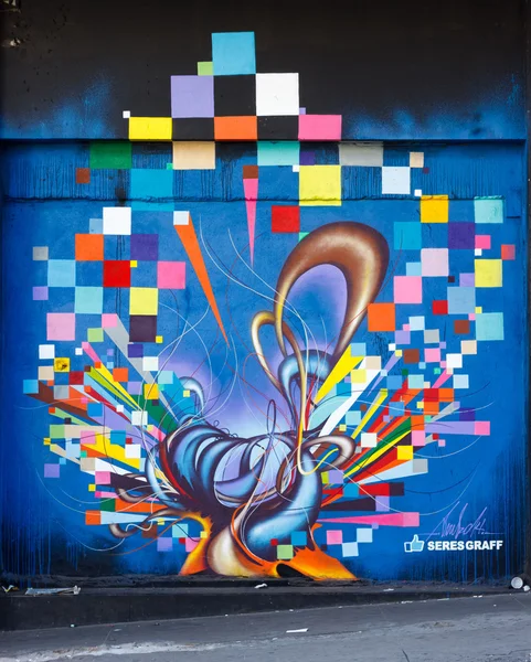 Straatkunst door Seresgraff. — Stockfoto