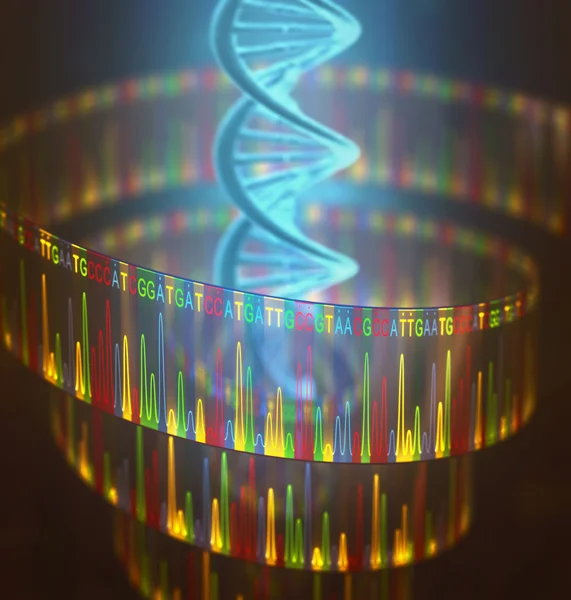 Αλληλούχιση του DNA τεστ Sanger — Φωτογραφία Αρχείου