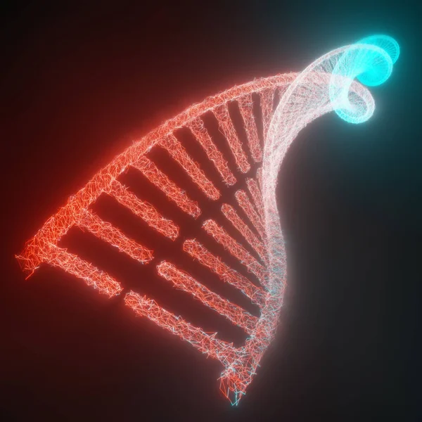 유전자의 추상적 이미지가 Dna 암호화 합니다 배경으로 사용하기 컨셉트 이미지 — 스톡 사진