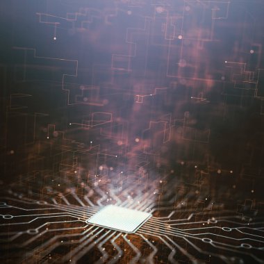 Yapay zeka, mikroçipten çıkan elektrik sinyalleri, bağlantı hatları oluşturur..