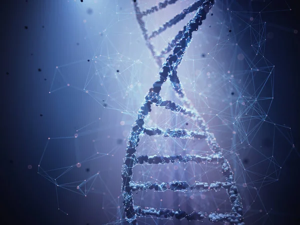 Biotechnology Molecular Genetic Engineering Illustration Science Molecular Technology — Stock Photo, Image