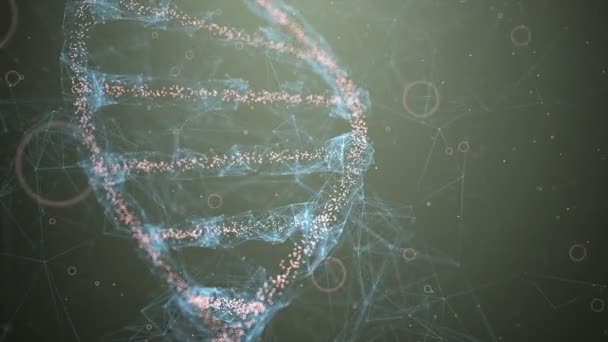 Biotecnologia Ingegneria Genetica Molecolare Illustrazione Della Scienza Della Tecnologia Molecolare — Video Stock