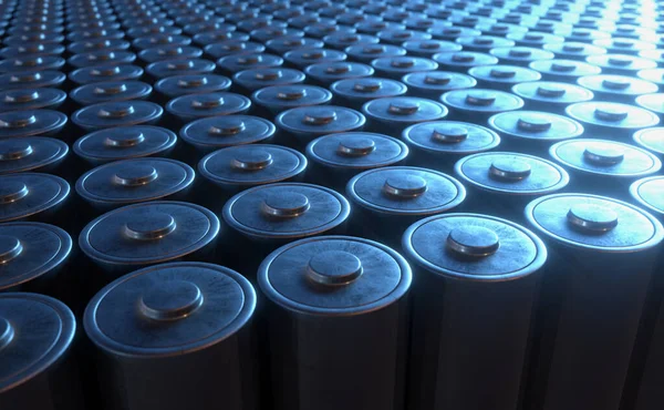 Illustration Konzeptbild Batterierecycling Erneuerbare Energien — Stockfoto