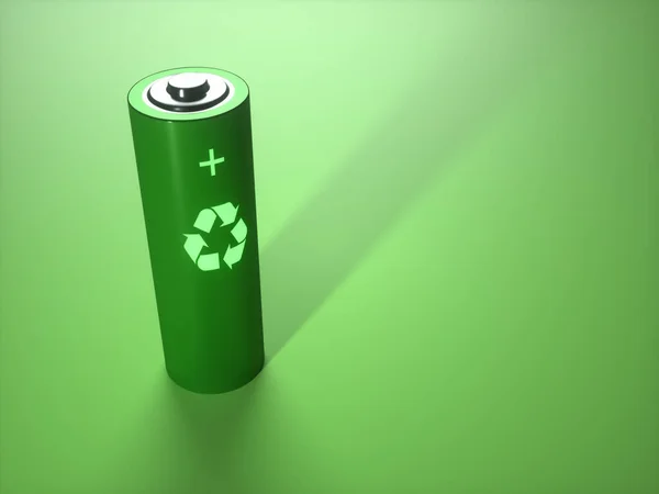 Illustration Konzeptbild Batterierecycling Erneuerbare Energien — Stockfoto