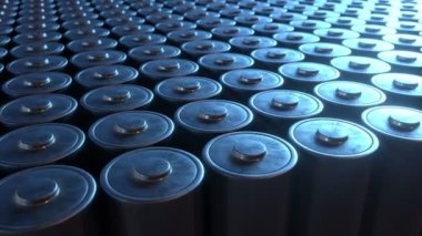 3D illüstrasyon, pil geri dönüşümünün konsept görüntüsü, yenilenebilir enerji.