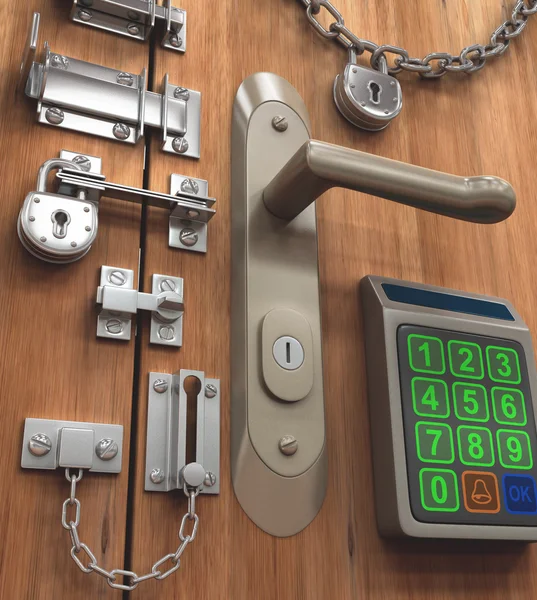 System of security in door — Stock Photo, Image