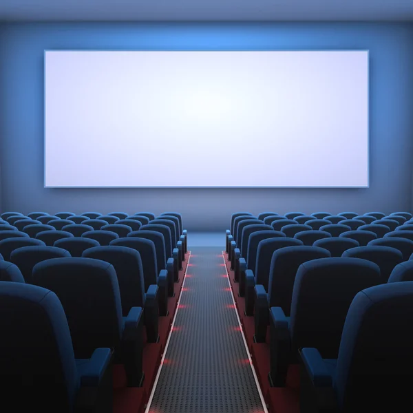 Киноэкран и стулья — стоковое фото