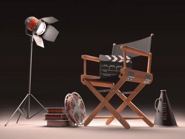 Objects of the film industry clipart