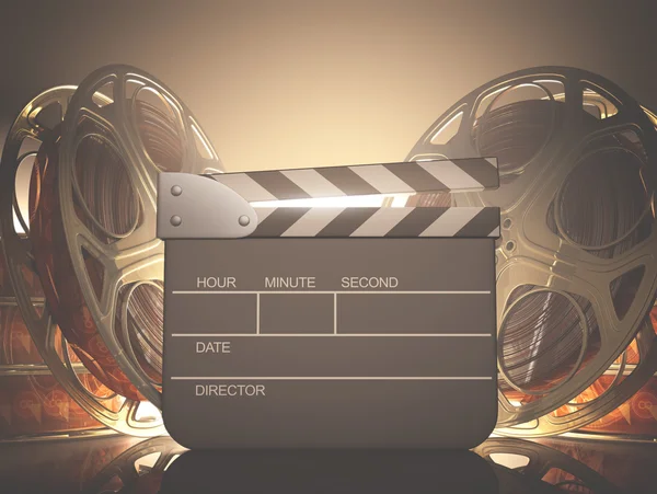 Clapboard with back light. — Stock Photo, Image