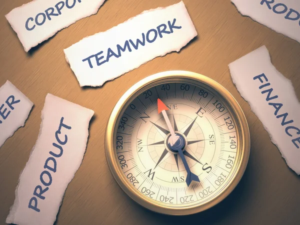 Compass Teamwork — Stock Photo, Image