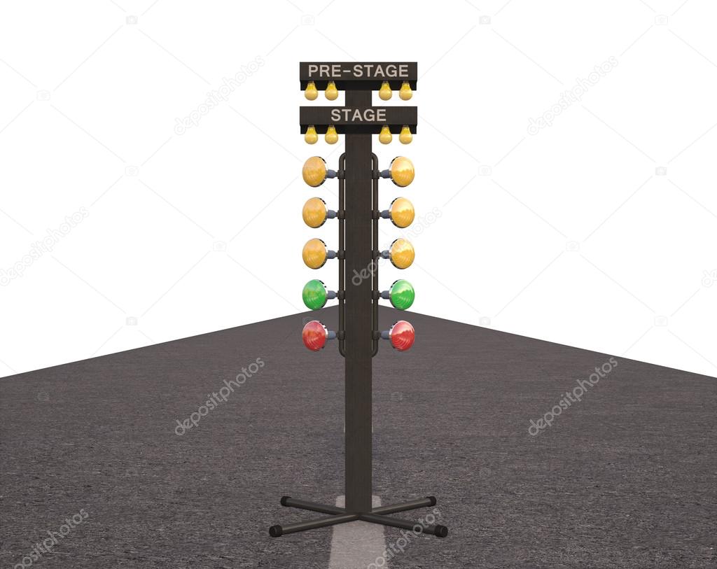 Traffic lights on racetrack