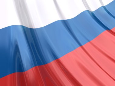 Glossy flag of Russia. clipart