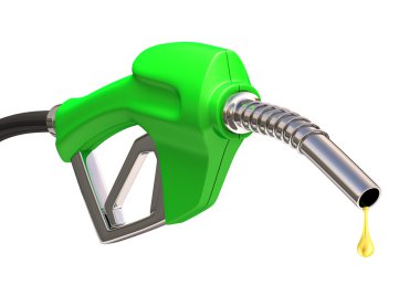 Gas Pump Over White clipart