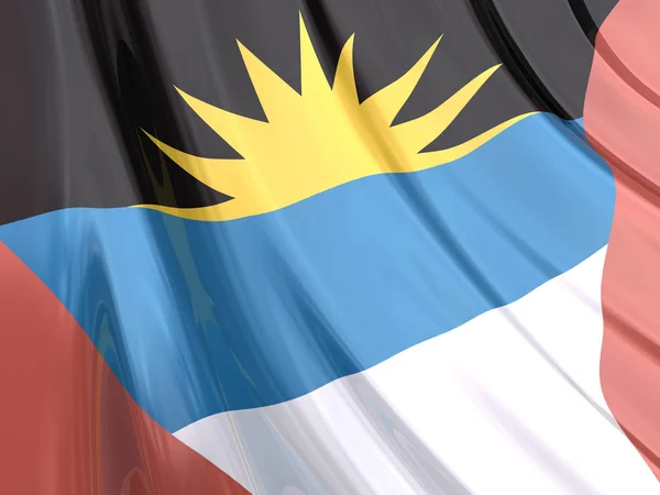 Błyszczący flaga Antigui i Barbudy. — Zdjęcie stockowe