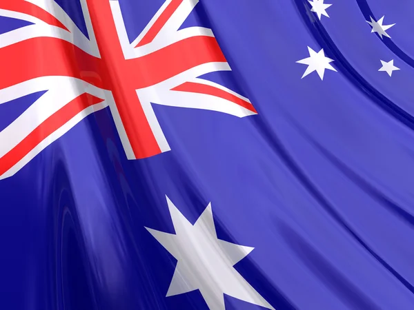 Глянсовий прапор Австралії. — стокове фото