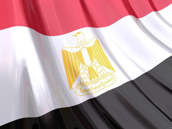Γυαλιστερό σημαία της Αιγύπτου. — Φωτογραφία Αρχείου